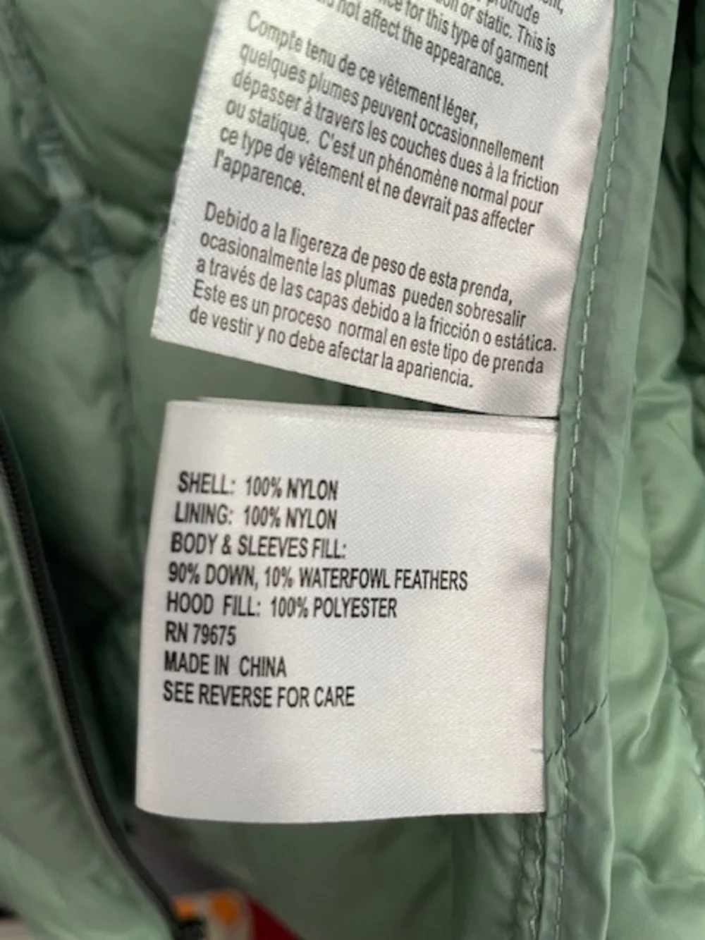 Michael Kors Packable 90% Down Puffer Jacket Hooded Sage Green Small - Picture 6 of 11